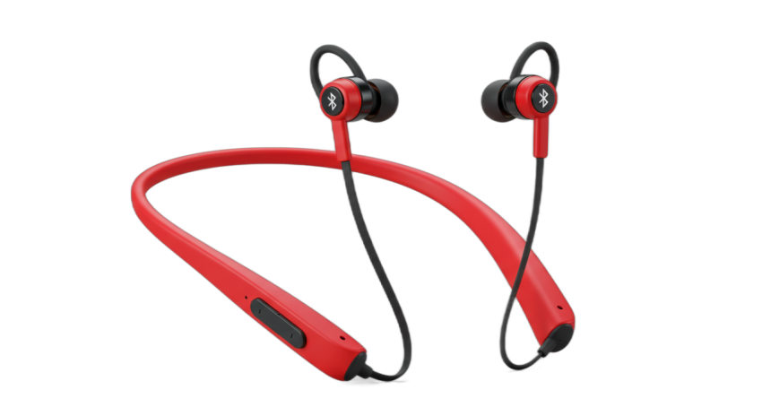 Red Wired earphones Transparent PNG Image