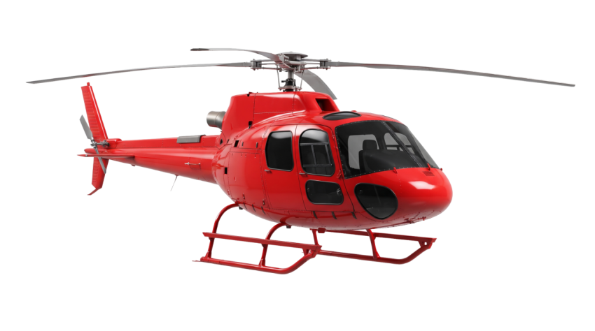 Red Helicopter PNG Transparent Background