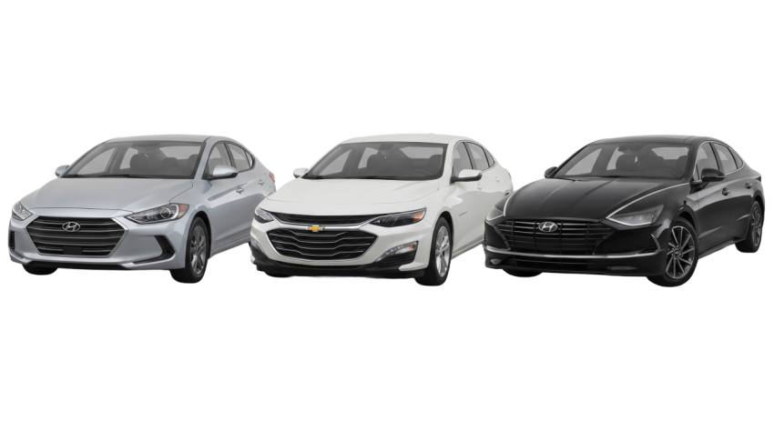 Sedan Cars PNG Collection Transparent Background