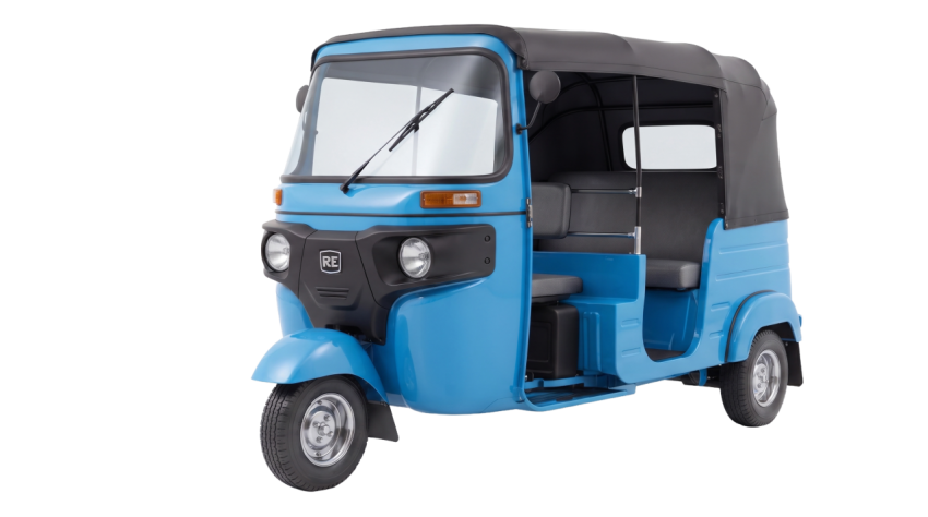 Blue Auto Rickshaw Tuk Tuk Isolated on Transparent Background PNG