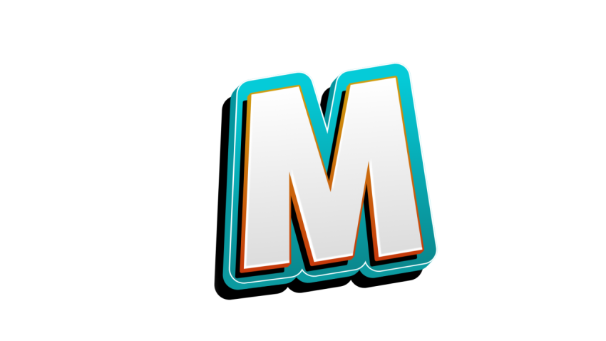 letter M logo design PNG