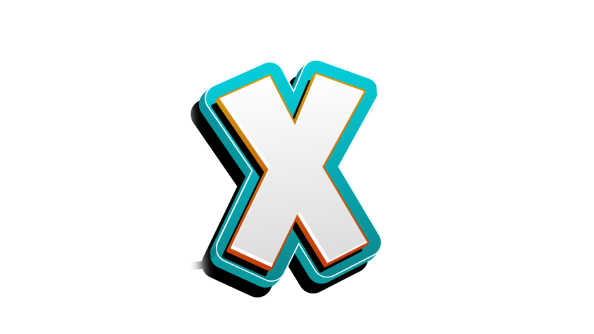 letter X logo design PNG