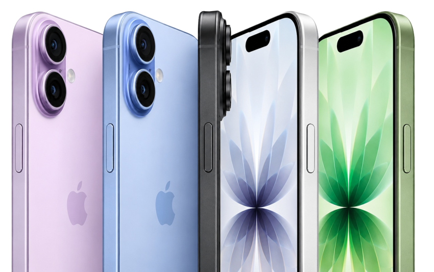 Apple iPhone Colorful Lineup Transparent PNG
