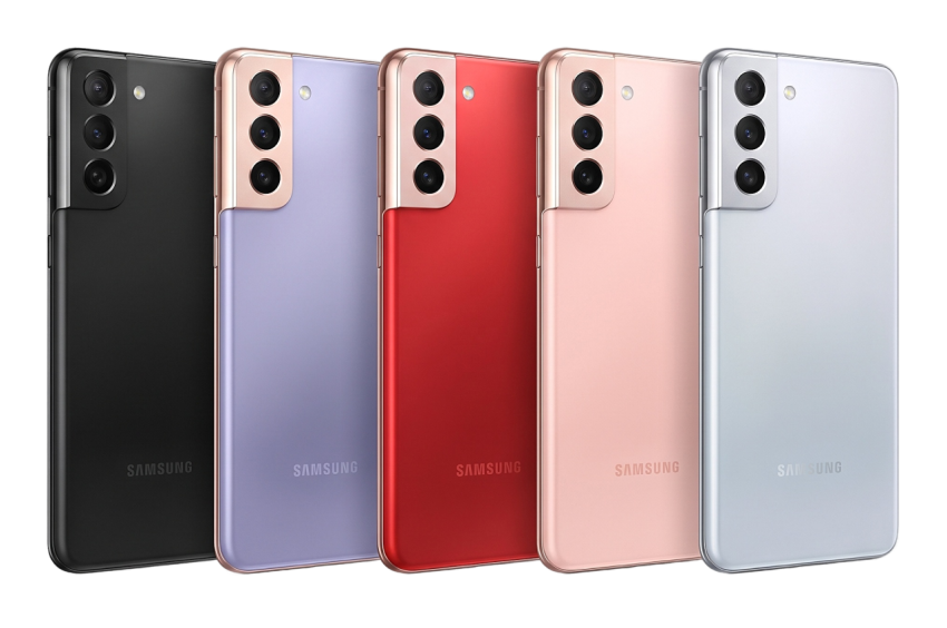 Samsung Galaxy S21 Smartphone Color Lineup PNG