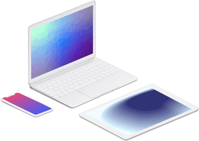 Laptop, Computer with phone PNG image