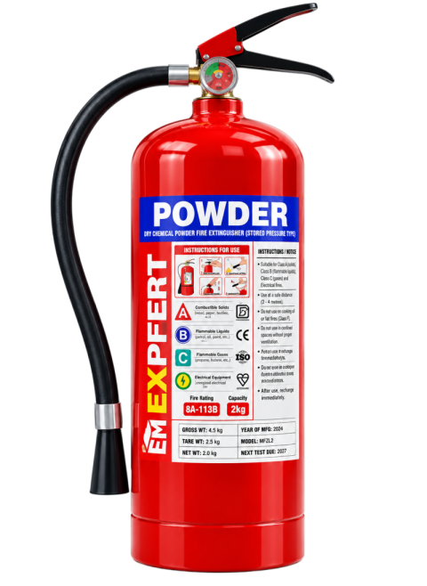 Red Dry Powder Fire Extinguisher PNG