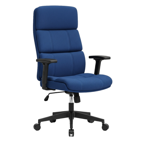 Blue Ergonomic Office Chair PNG Transparent Background