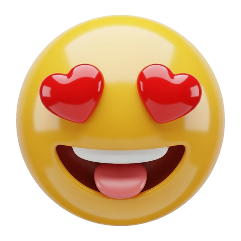 Heart Eyes Emoji – Love Reaction Icon
