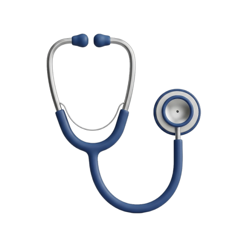Stethoscope Icon PNG – Medical Healthcare 3D Illustration