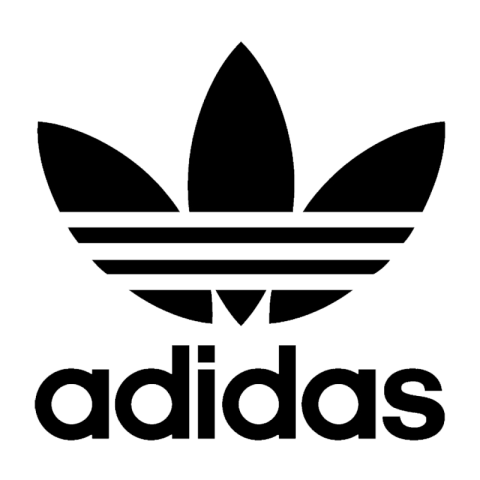 A black Adidas brand logo PNG image