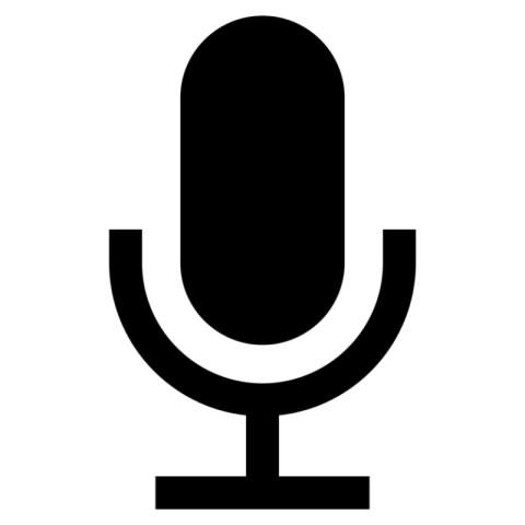 A black microphone icon PNG image