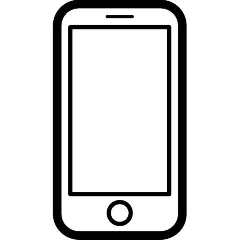 A black phone frame png image