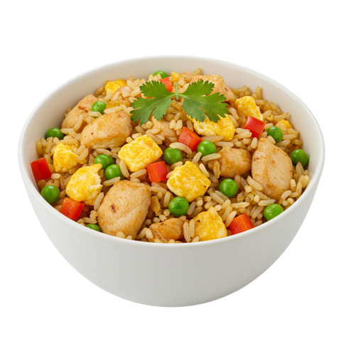 Bowl of Fried Jolof Rice Transparent PNG Image