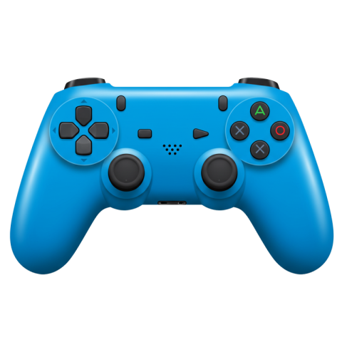 Blue Wireless Controller PS4 and PC PNG Image