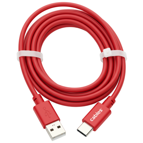 Red Wired Charging cable Transparent PNG image
