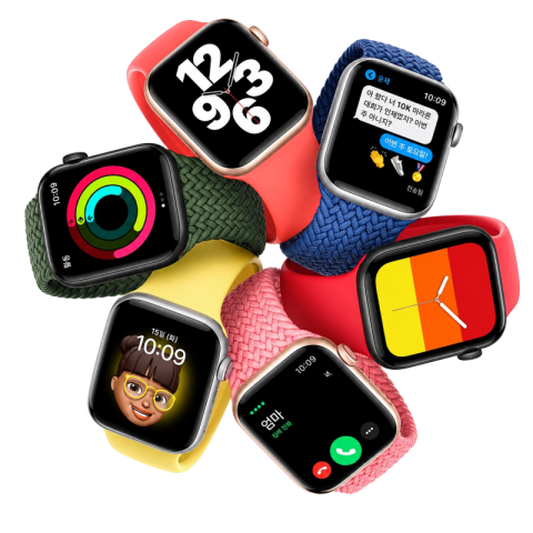 Apple Watch Array Multiple Colors and Bands Transparent PNG