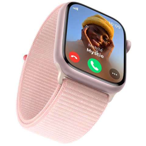 Pink Sport Band Apple Watch Incoming Call PNG