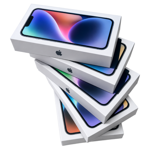 Stacked Apple iPhone Boxes PNG