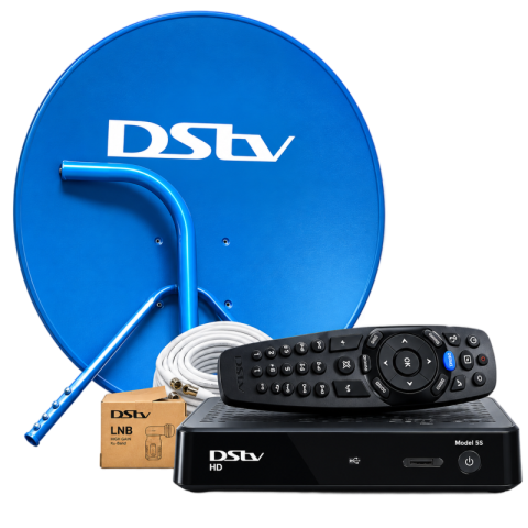 DStv Satellite Dish, HD Decoder Model 5S & LNB Set PNG