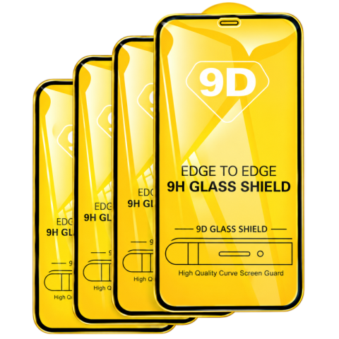 9D Edge-to-Edge Screen Protector Glass Shield PNG