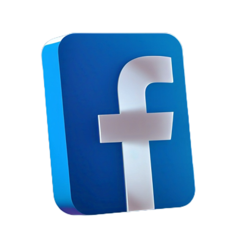 Facebook 3d logo PNG