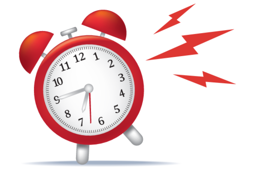 Red alarm clock PNG image
