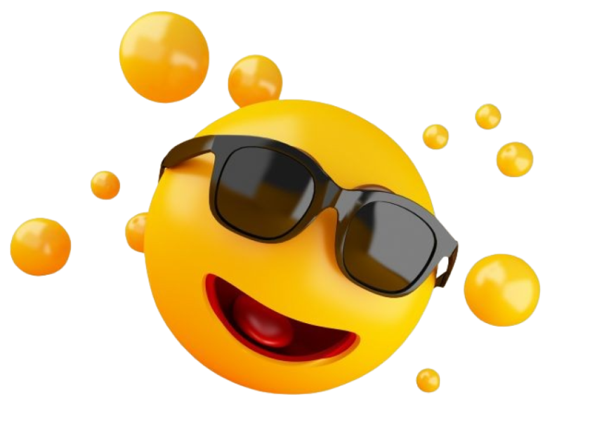 Cool emogi sticker PNG image