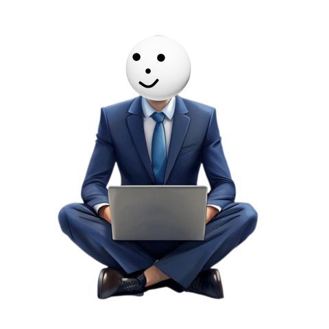 A Faceless Man With Laptop Free PNG Image