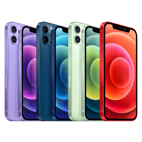 Apple iPhone Colorful Smartphone Lineup PNG